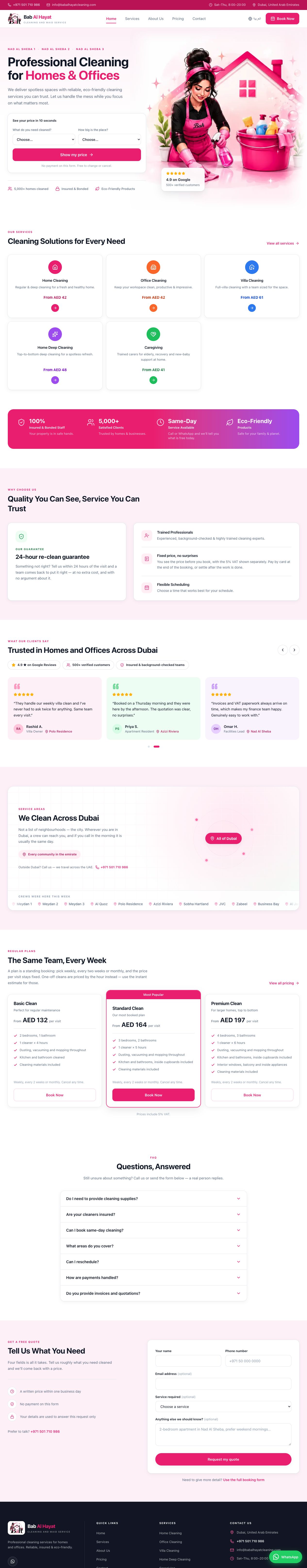 Bab Al Hayat Cleaning website
